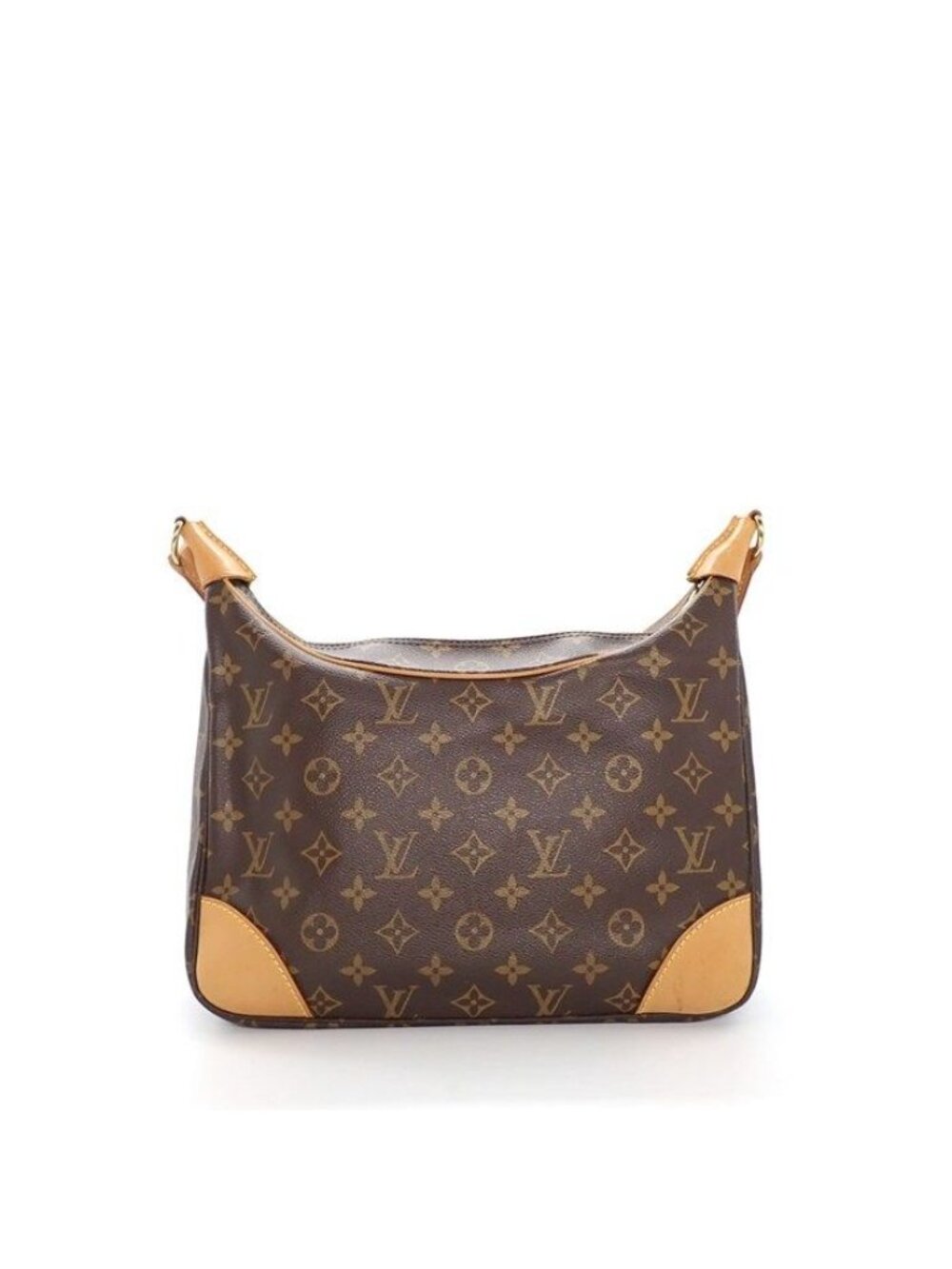 Louis Vuitton Shoulder Bag Boulogne Brown Monogram Canvas Vachetta Leather Gold - Picture 2 of 12